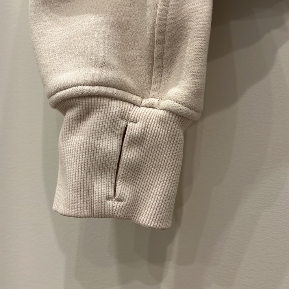 Creamy white Lululemon crop half zip - Picture 2 of 6